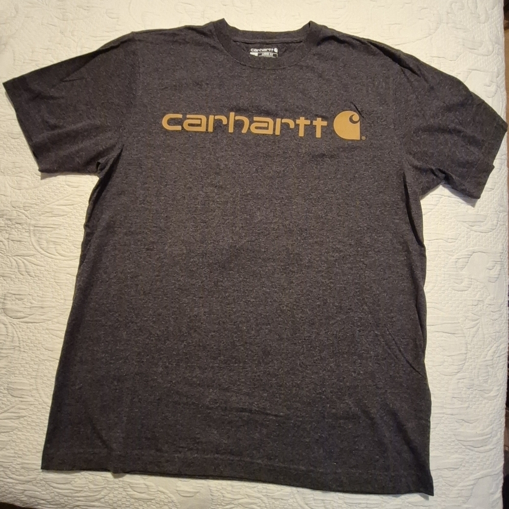 Carhartt men's Medium loose fit dark gray short sleeve shirt EUC